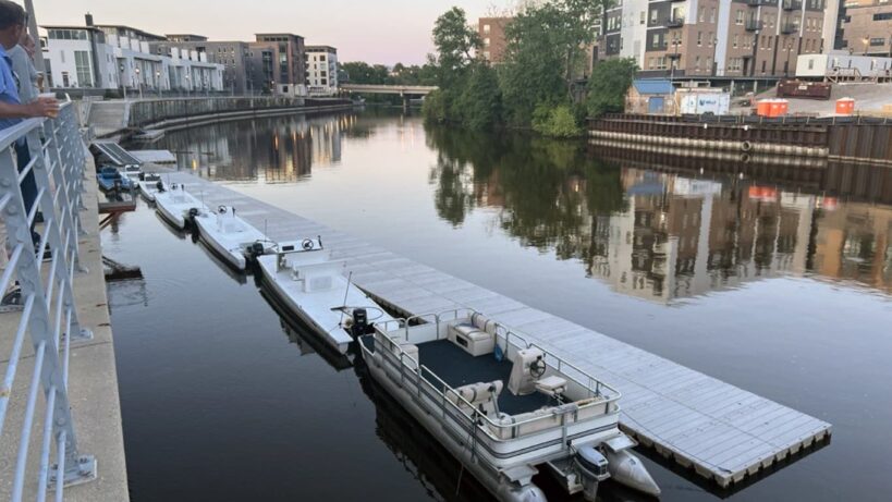 Rowing dock at a club