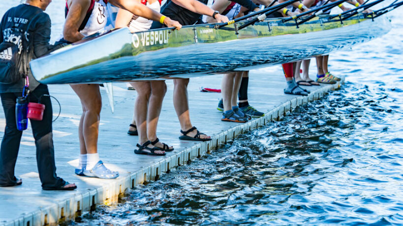 Floating Dock at rowing regatta