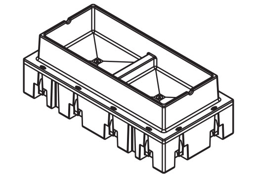 Floating garden box for growing plants & produce connects to 2000 Series dock.